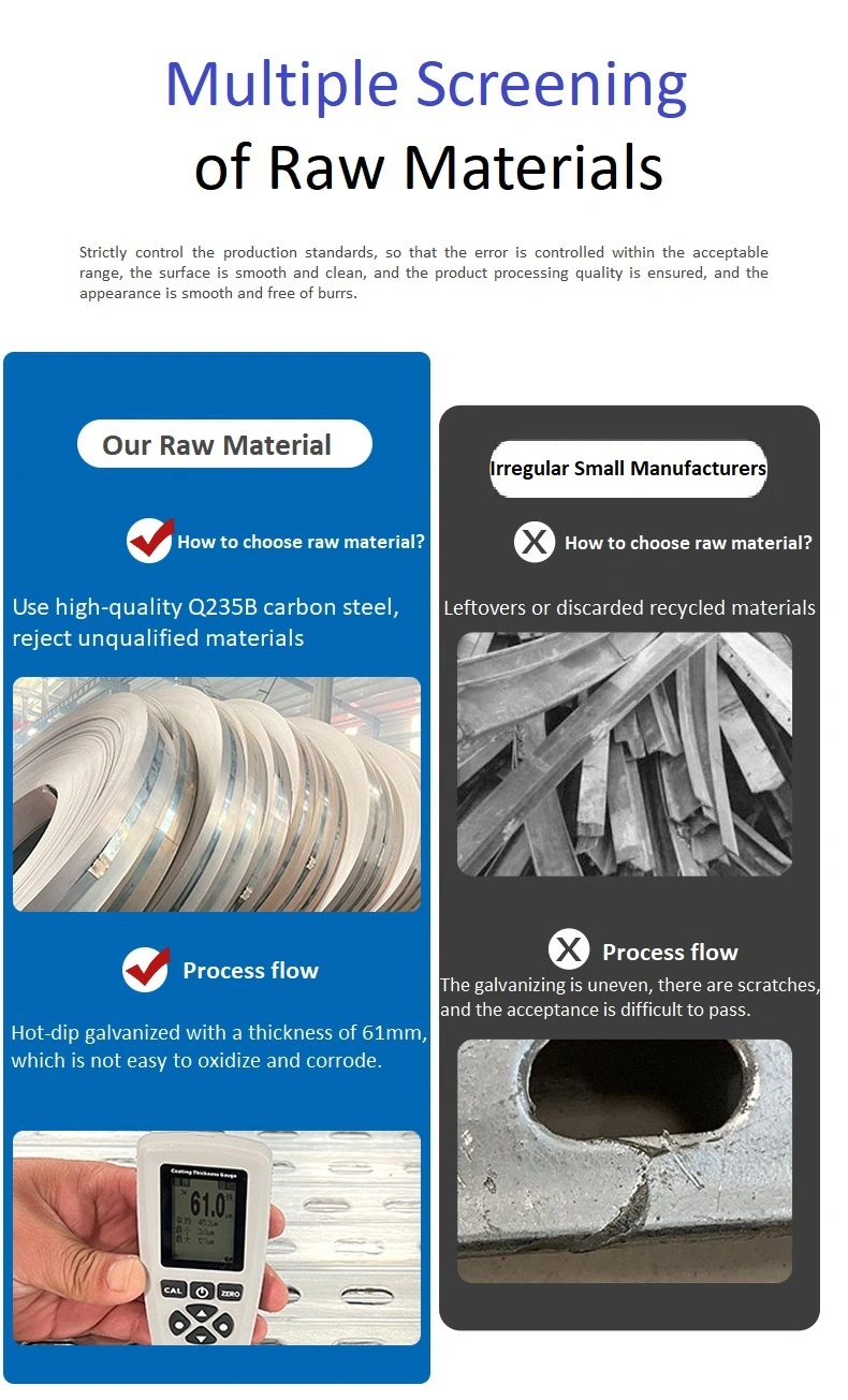 Steel C Channel / Galvanized Steel Solar Photovoltaic Stents Strut C Channel Seimic/PV Support